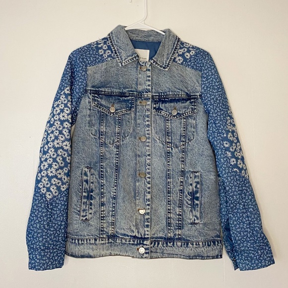 Anthropologie Avec Les Filles Patchwork Denim Jacket - Picture 5 of 11